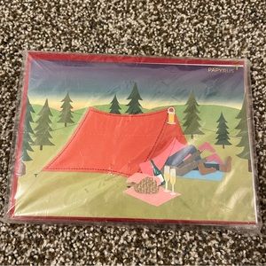 (3)NIP Papyrus Happy Valentine’s Day Card Embellished Tent Happy Camper